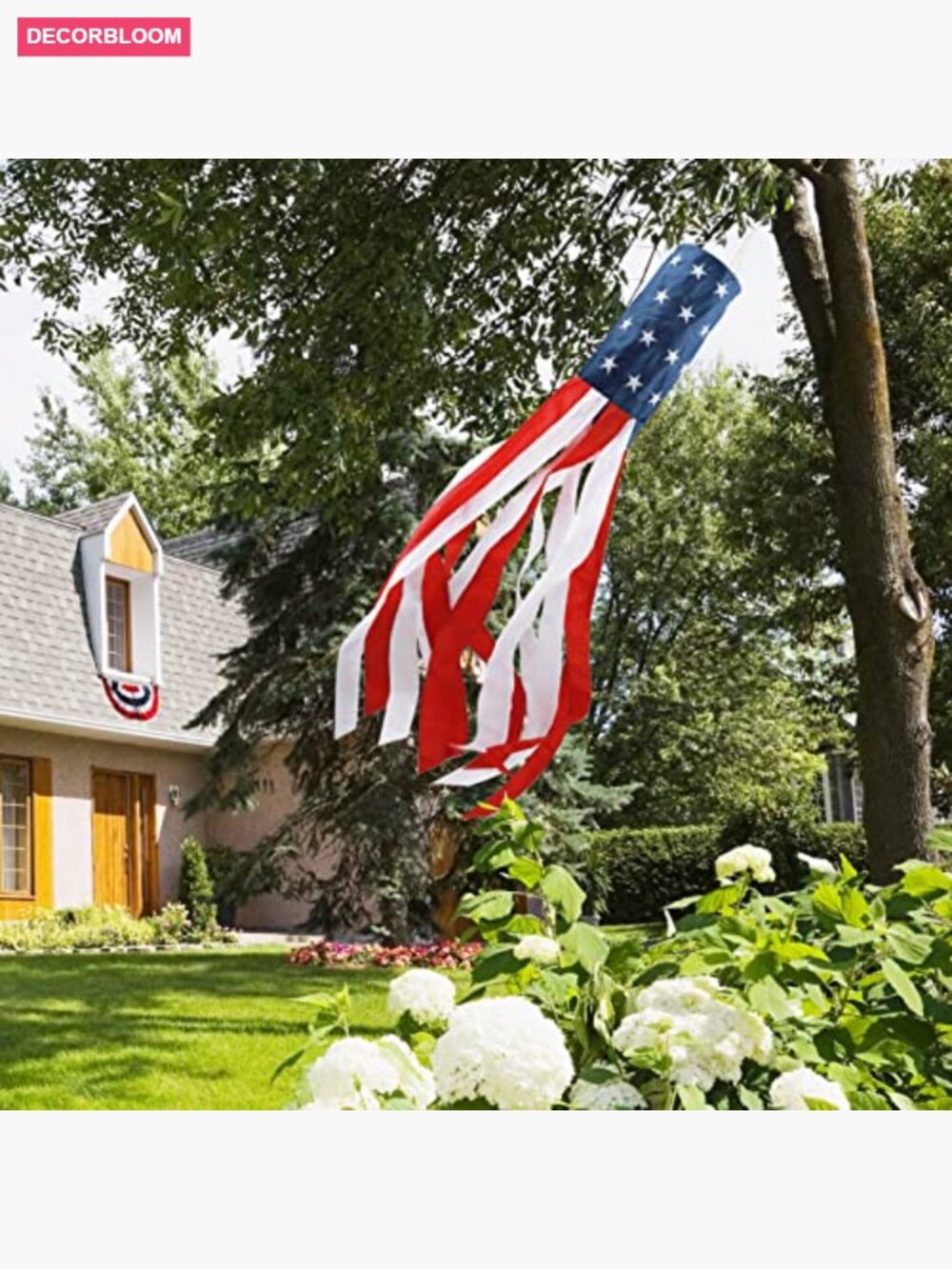 60 Inch Heavy Duty Patriotic Windsock Outdoor Decor USA Flag Nylon - Picture 4 of 7